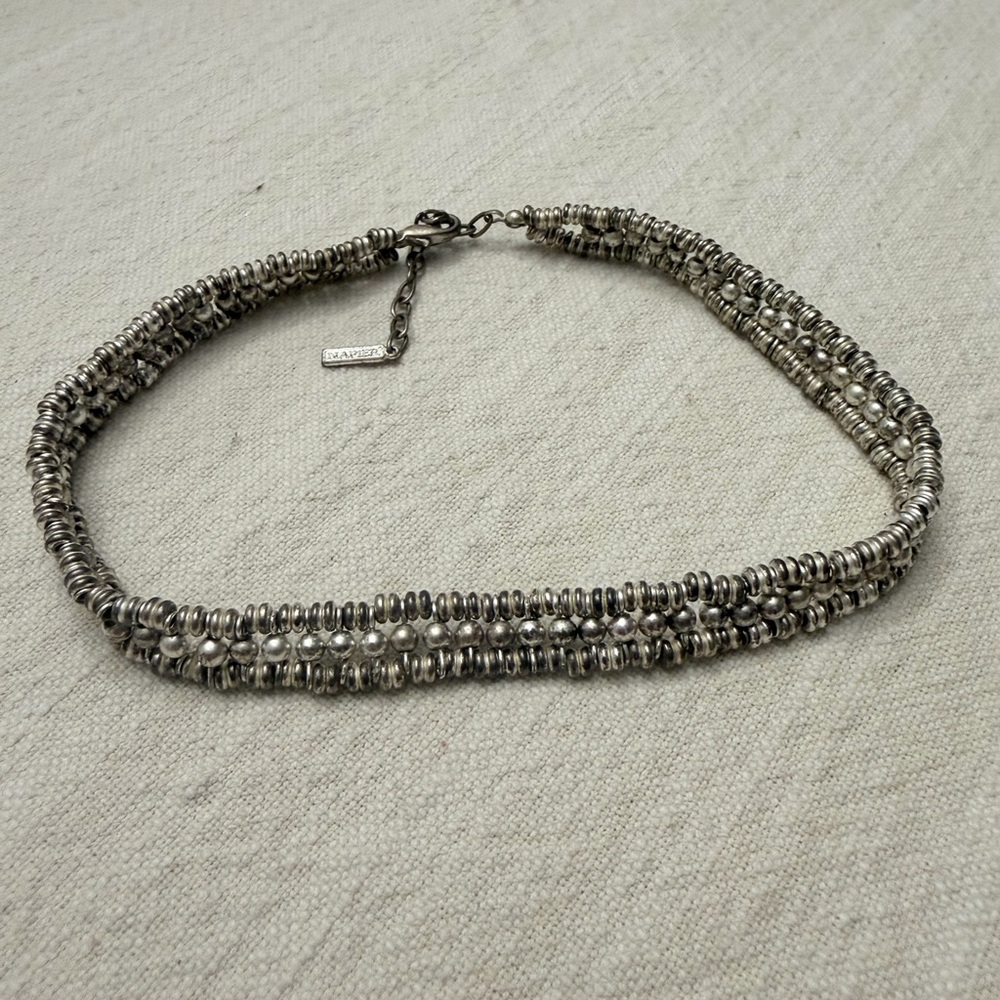Napier Silver Tone Multi-Strand Beaded Necklace – Vintage Classic